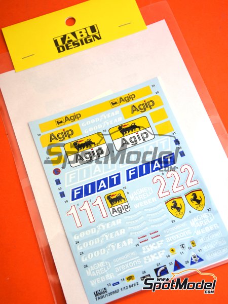 Tabu Design TABU12056D: Marking / livery 1/12 scale - Ferrari 641